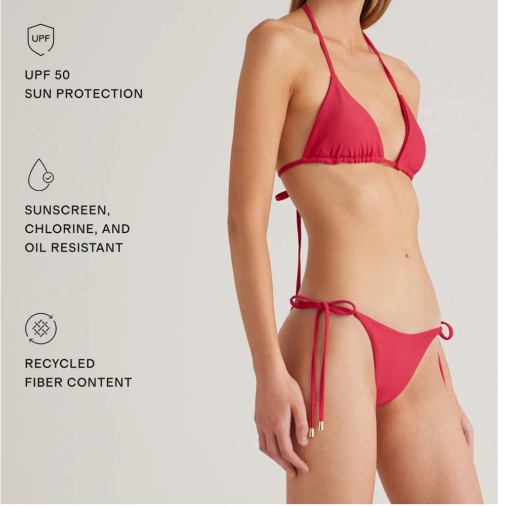QUINCE ITALIAN SIDE TIE BIKINI BOTTOM SIZE M NWT